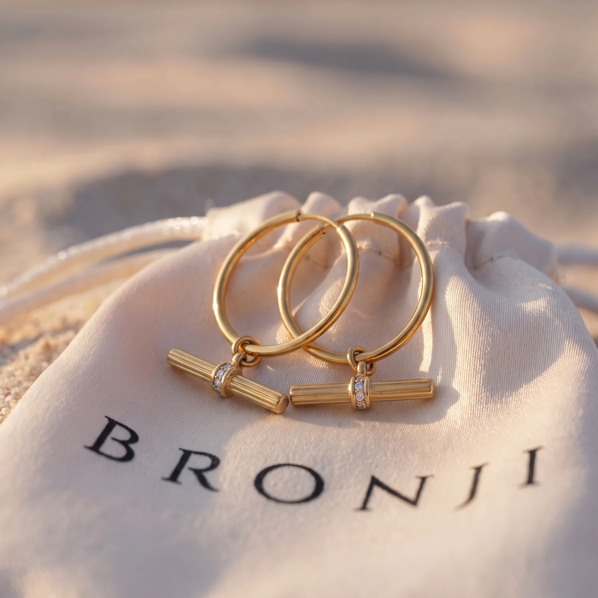 T-Bar Hoop Earrings