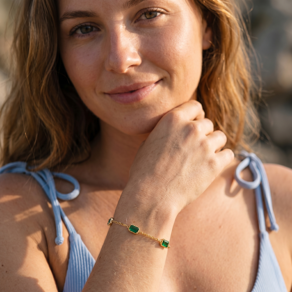 Emerald Square Bracelet