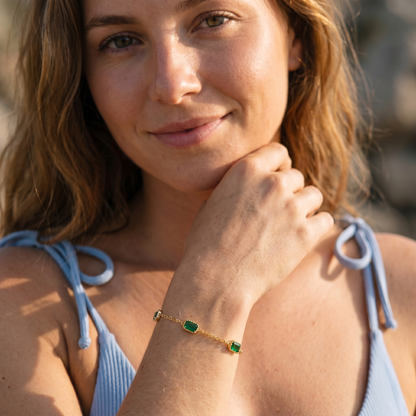 Emerald Square Bracelet