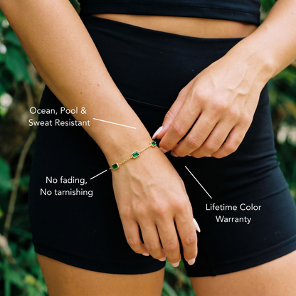 Emerald Square Bracelet