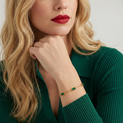 Emerald Square Bracelet