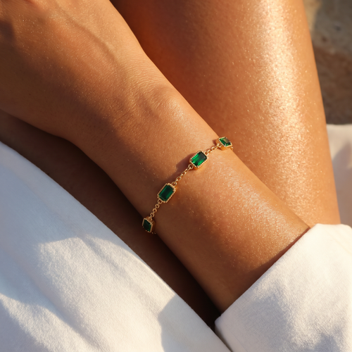 Emerald Square Bracelet