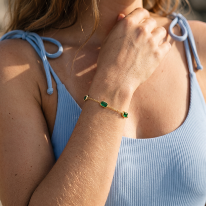 Emerald Square Bracelet