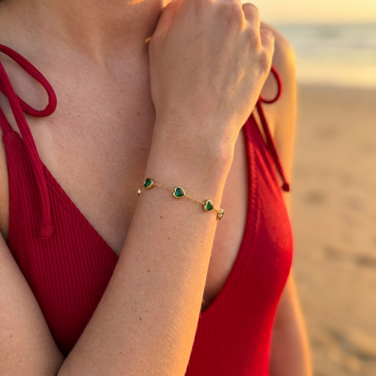 Green Heart Bracelet