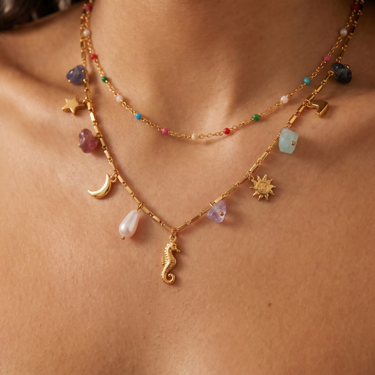 Mykonos Charm Necklace