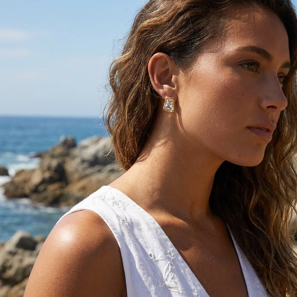Pierre Stud Earrings