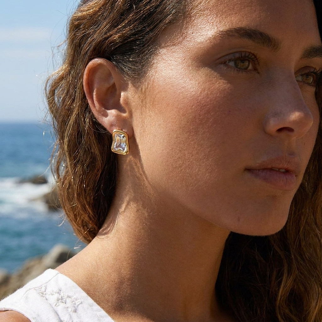 Pierre Stud Earrings