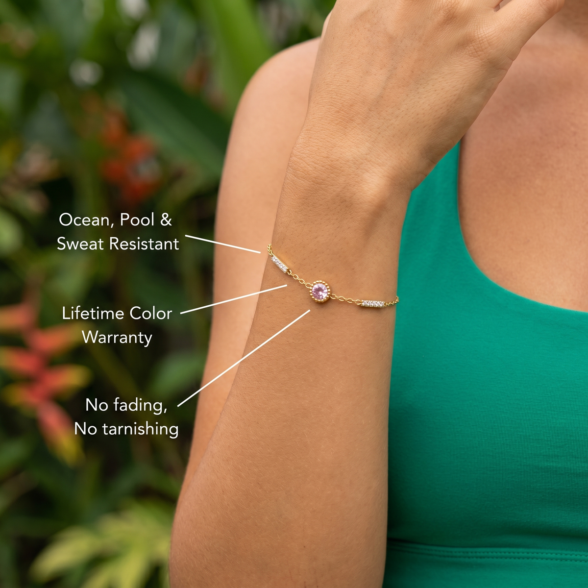 Pink Solitaire Bracelet