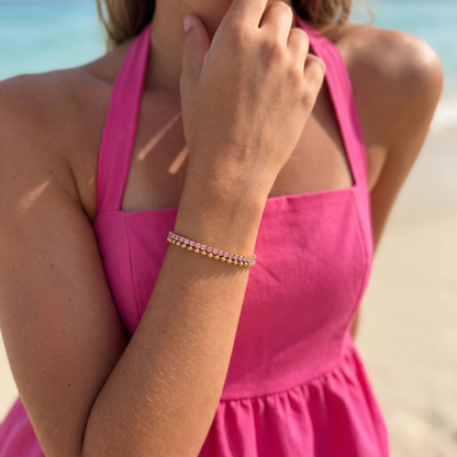 Pink Tennis Bracelet