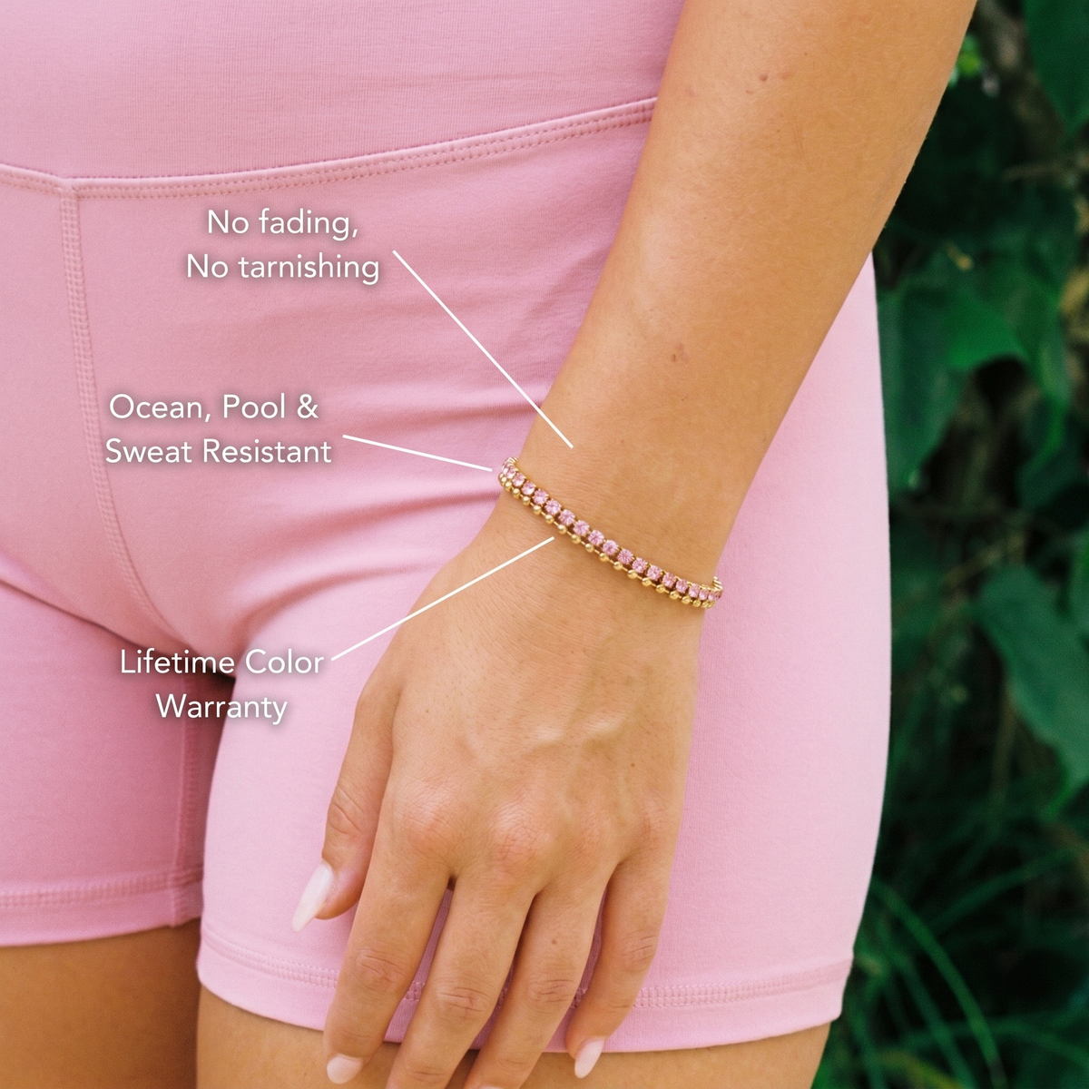 Pink Tennis Bracelet