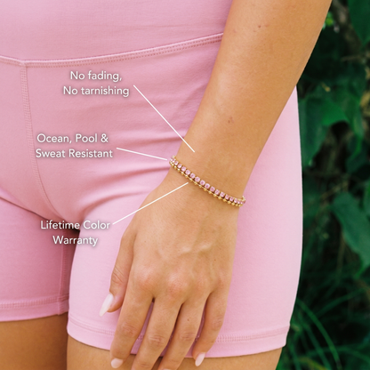Pink Tennis Bracelet