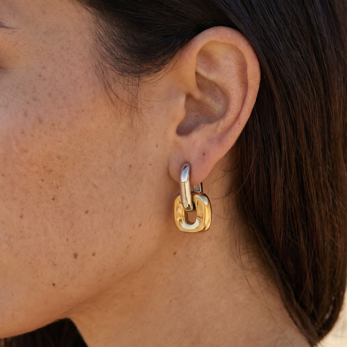 Puff Square Earrings