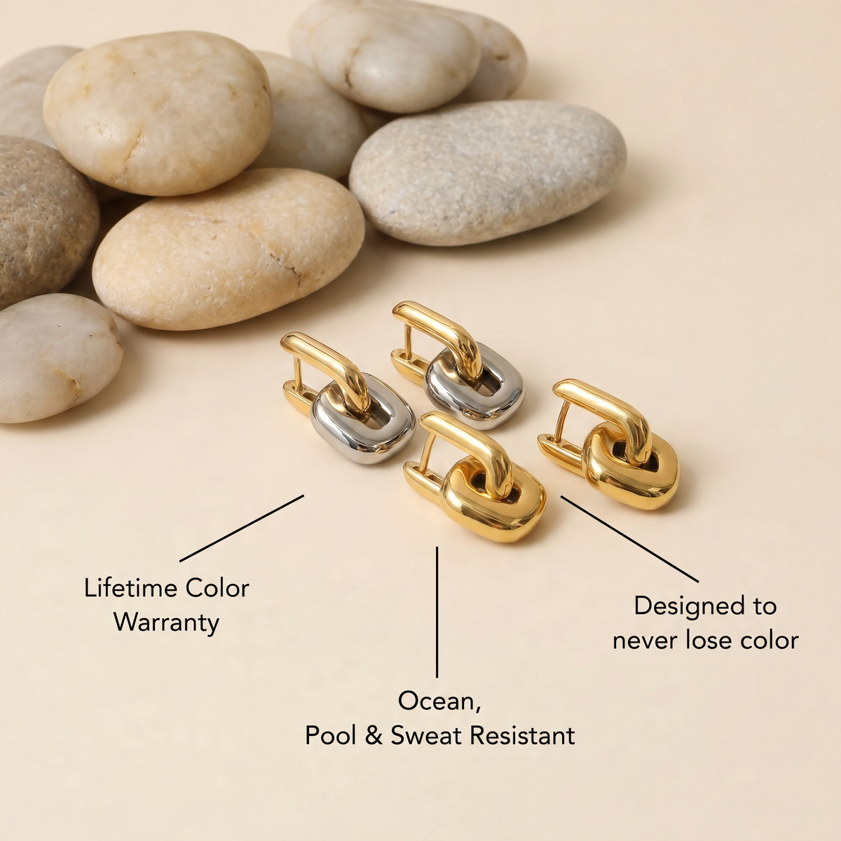 Puff Square Earrings