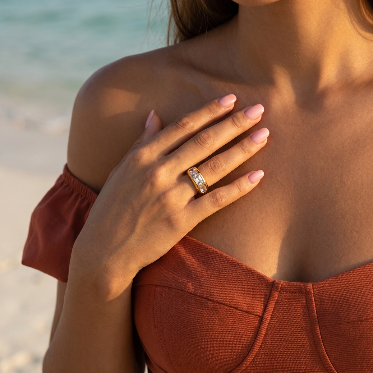 Triple Baguette Ring