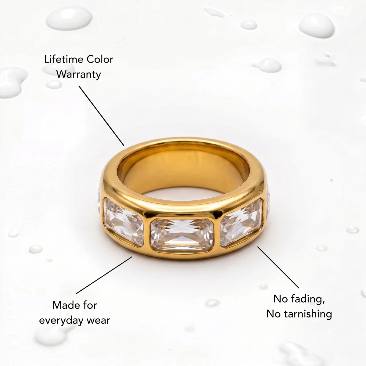 Triple Baguette Ring