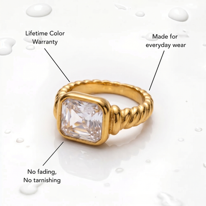 Twisted Stone Ring