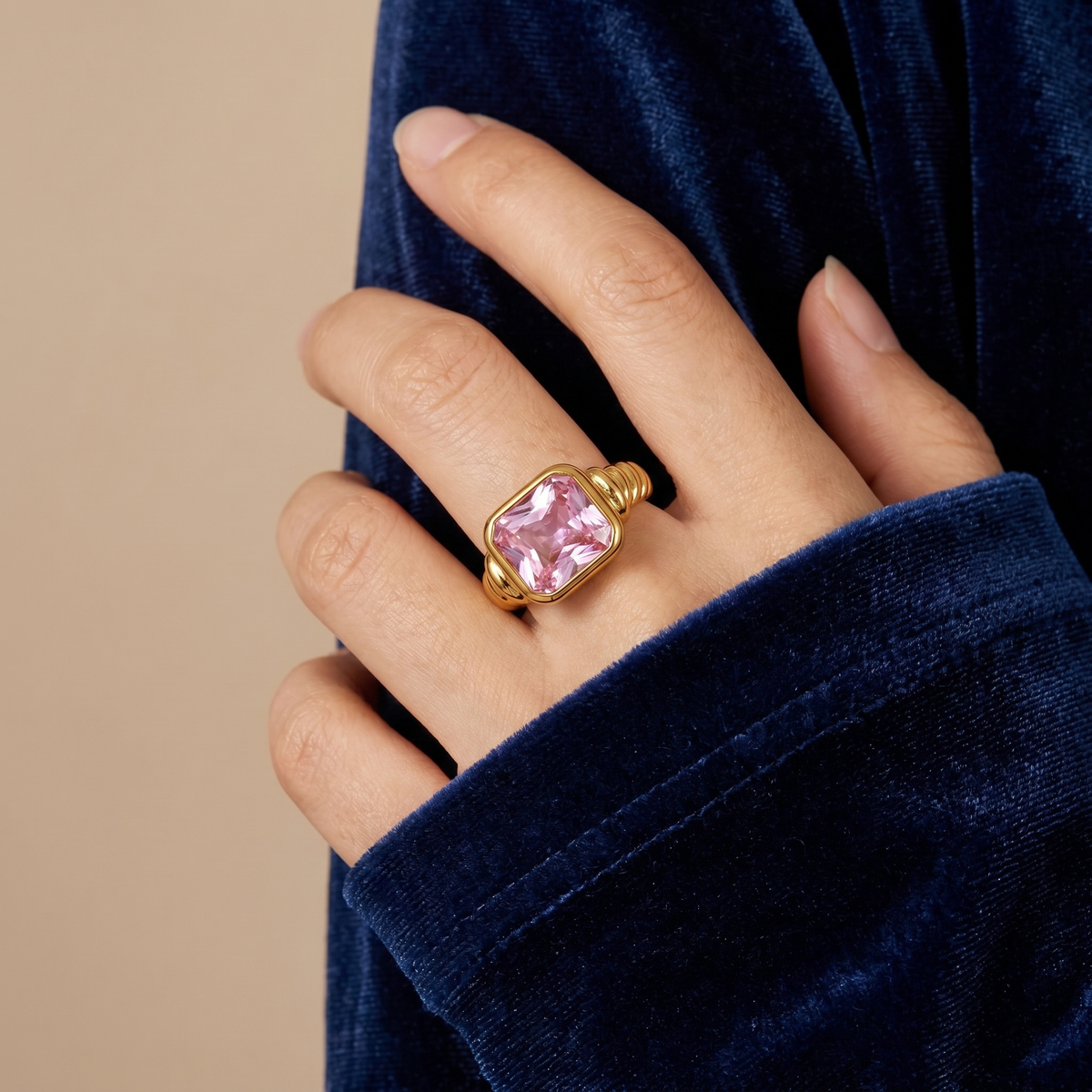 Twisted Stone Ring
