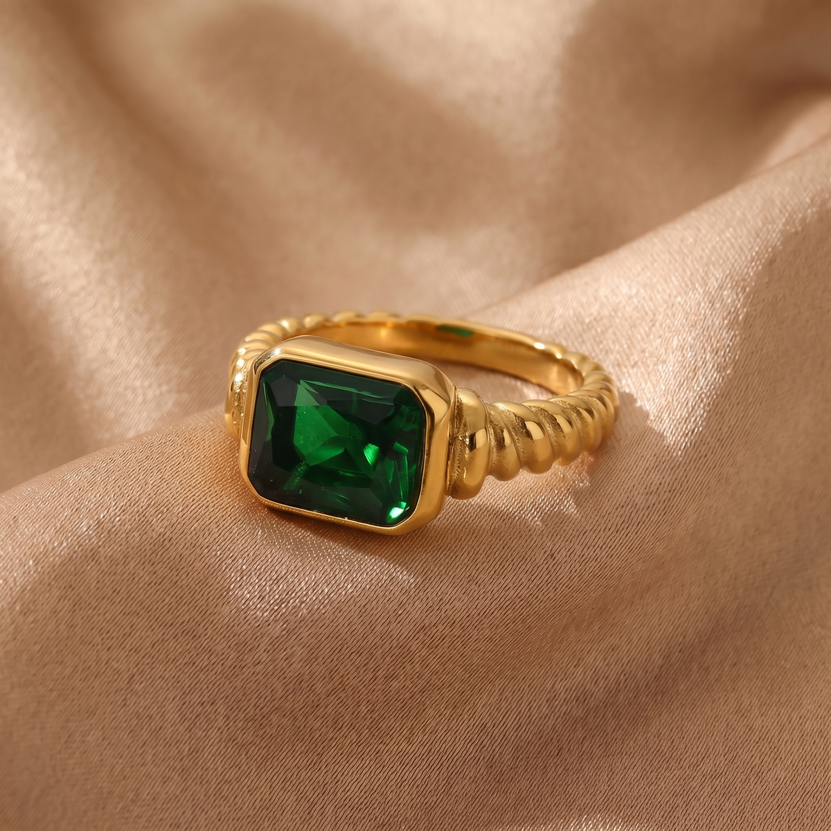 Twisted Stone Ring
