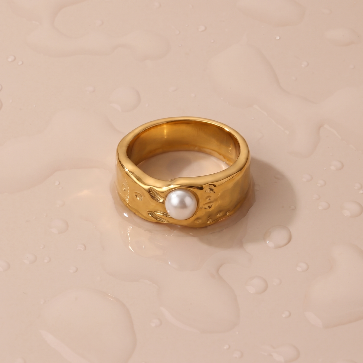 Wide Pearl Ring
